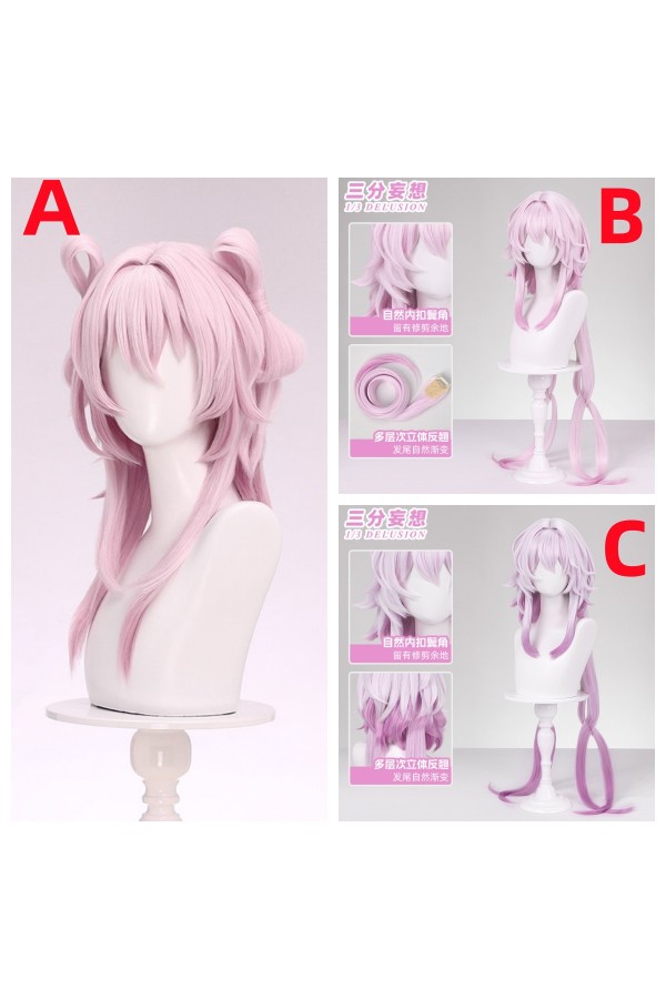 1/3 Delusion Honkai Star Rail March 7th Pink Cosplay Wigs